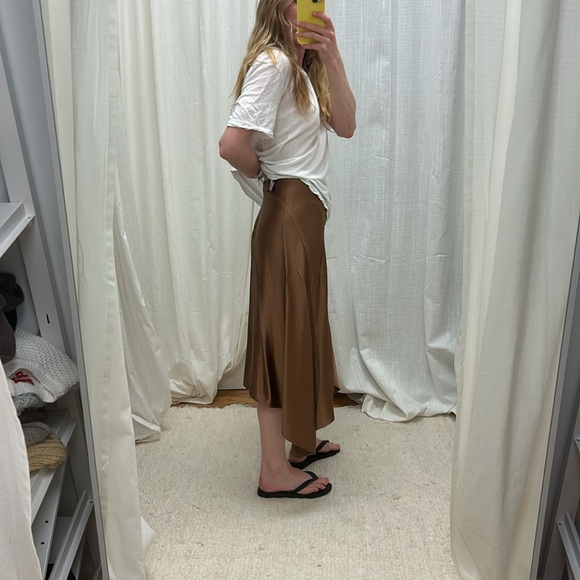 Sies Marjan Satin Asymmetrical Hem Skirt - Picture 4 of 8